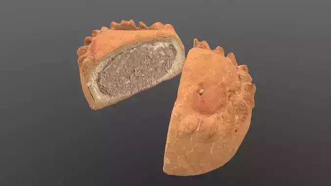 Half Pork Pie AR VR PBR  Lowpoly with game ready 3d Model