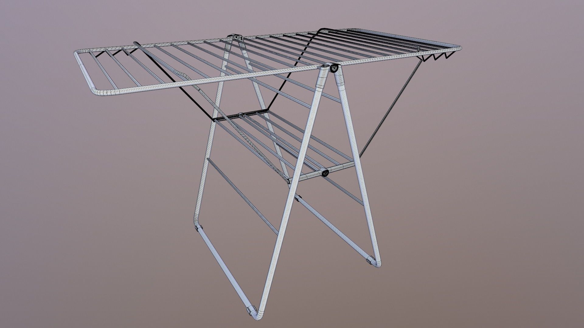 Cloth Drying Stand 3D model_7