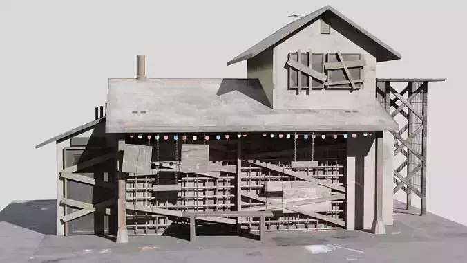 Abandoned Shop - realistic low poly