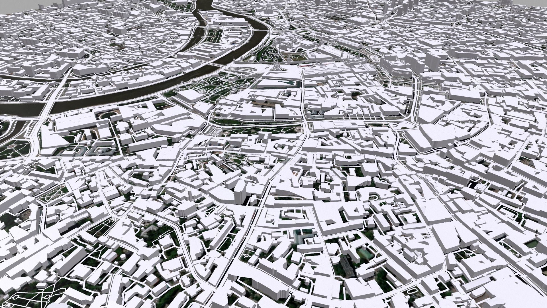 Cityscape Moscow The First Garden Ring Russia 3D model_13