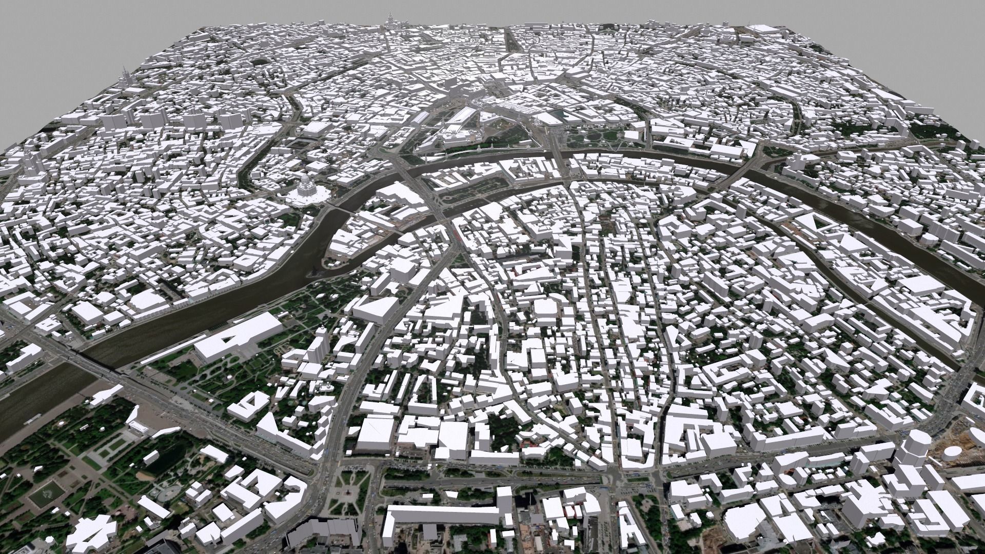 Cityscape Moscow The First Garden Ring Russia 3D model_11