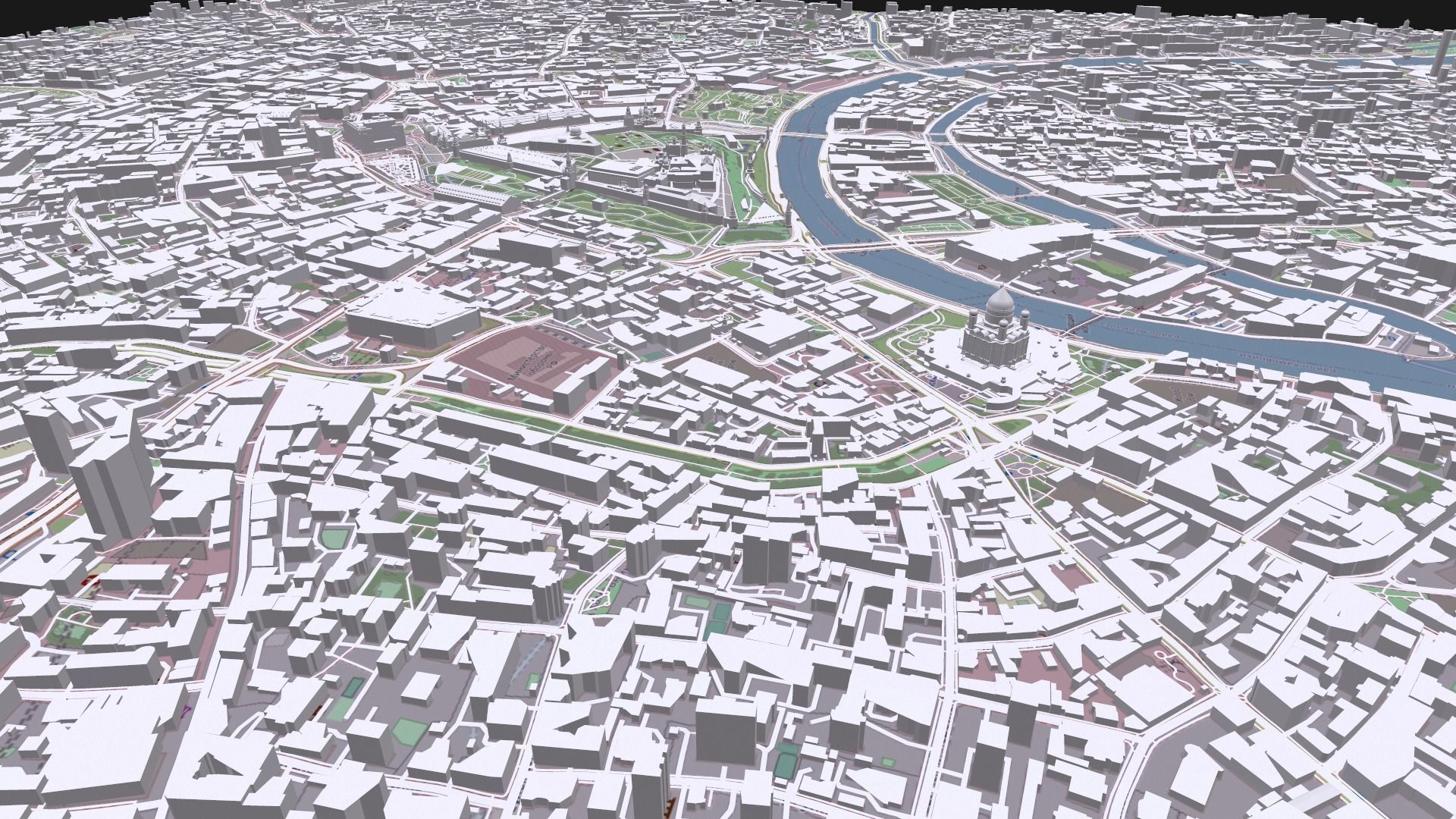 Cityscape Moscow The First Garden Ring Russia 3D model_2