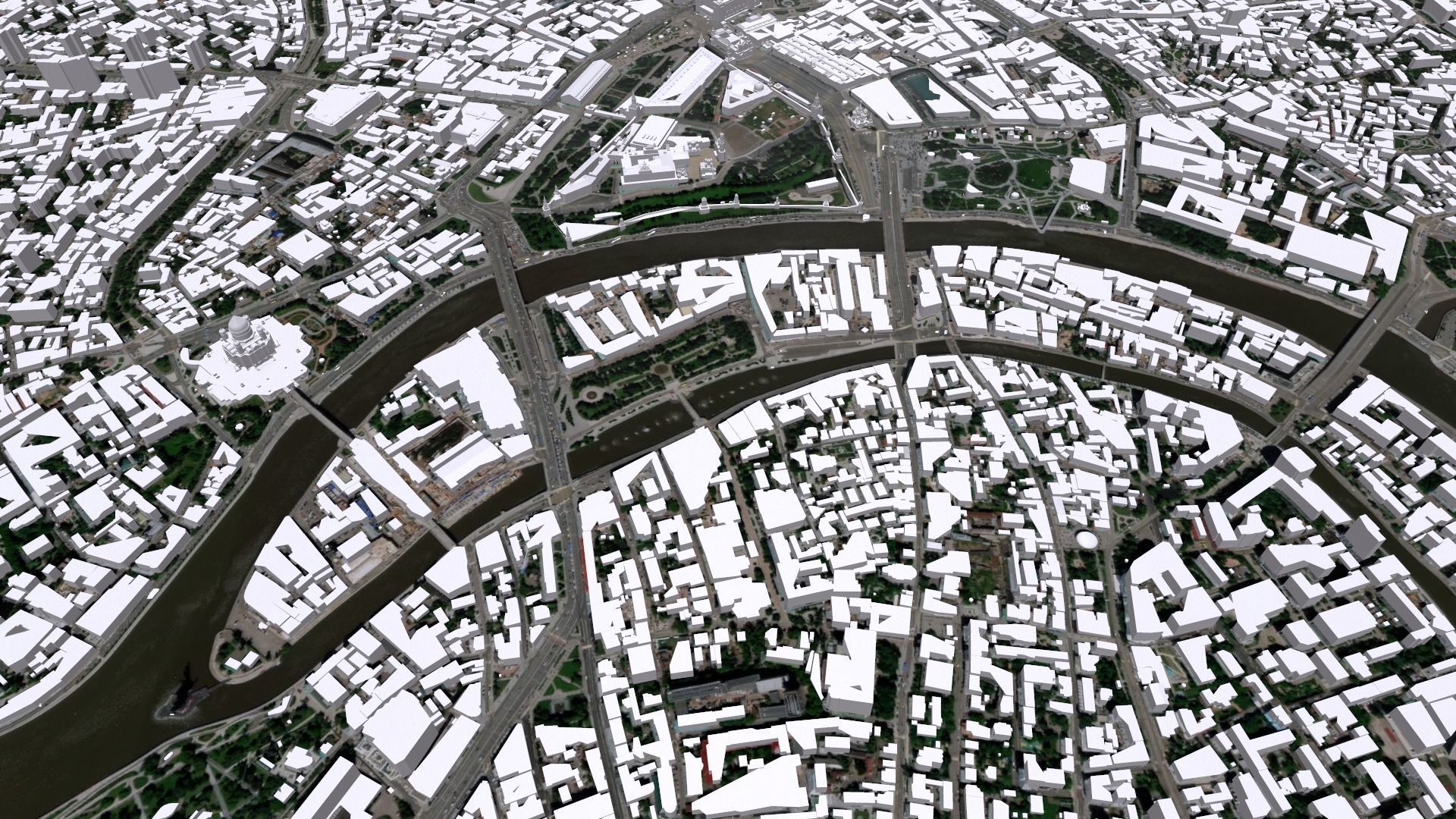 Cityscape Moscow The First Garden Ring Russia 3D model_3