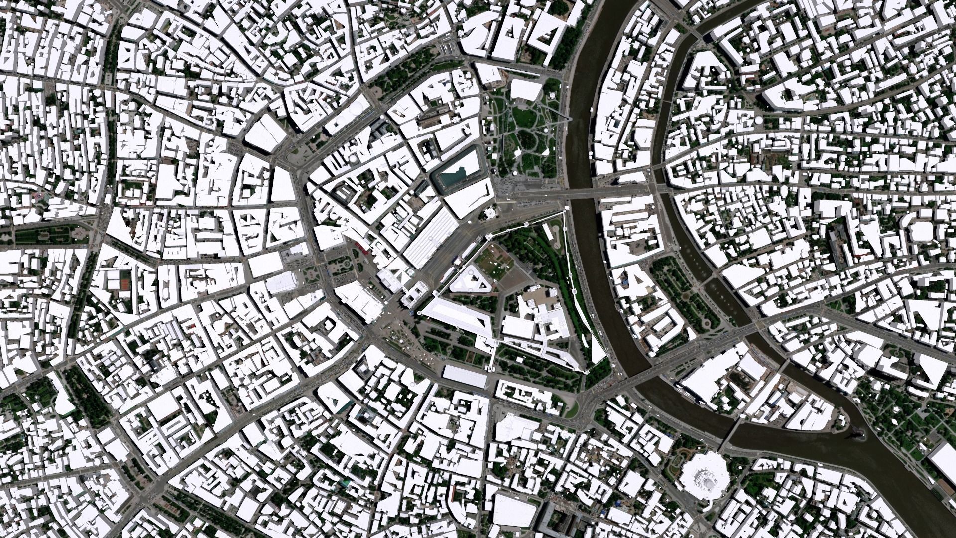 Cityscape Moscow The First Garden Ring Russia 3D model_10