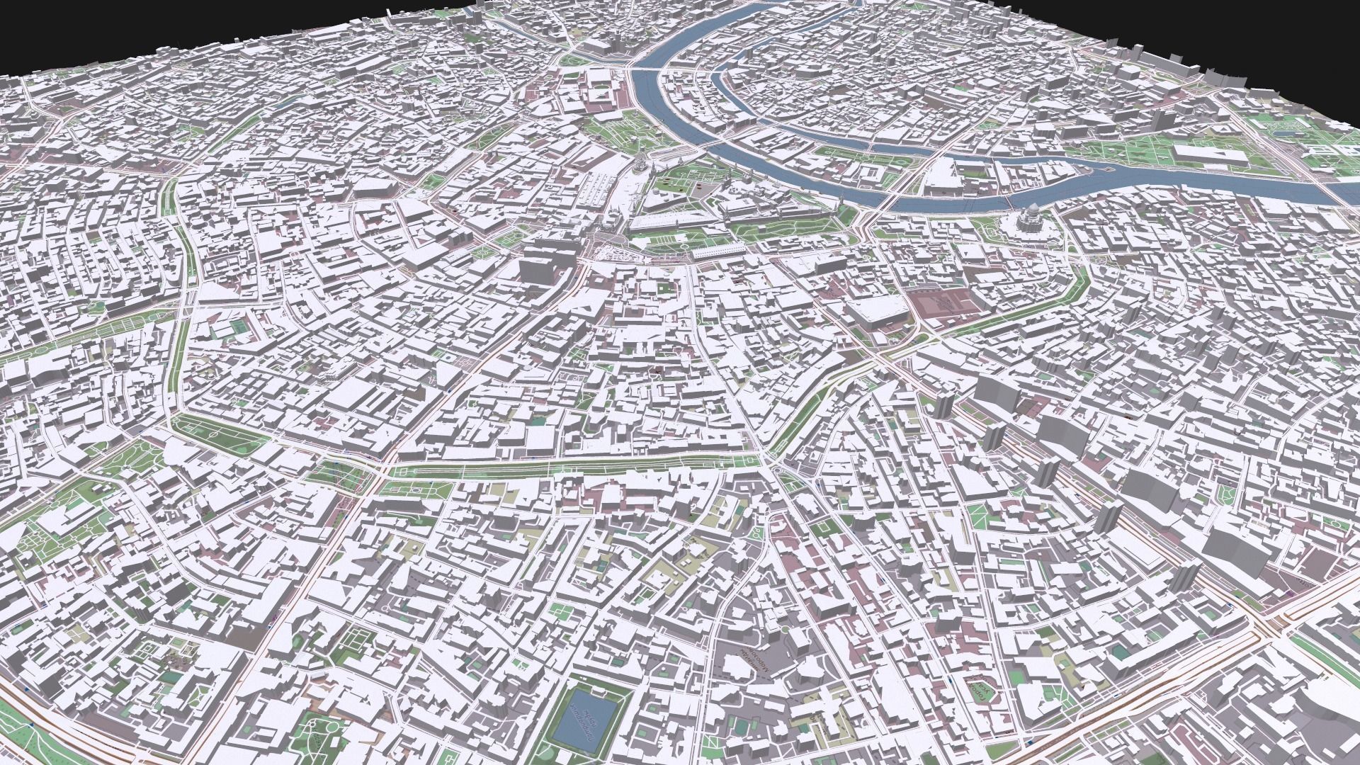 Cityscape Moscow The First Garden Ring Russia 3D model_8