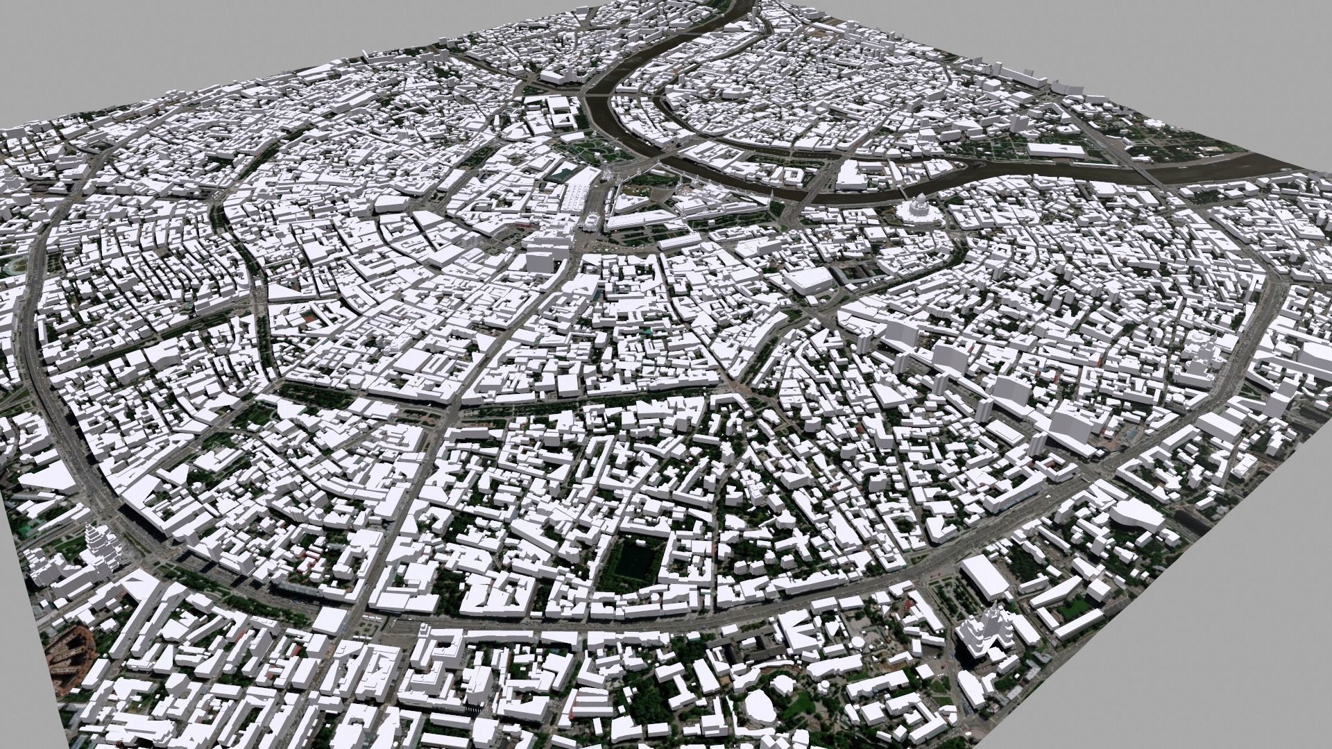 Cityscape Moscow The First Garden Ring Russia 3D model_7