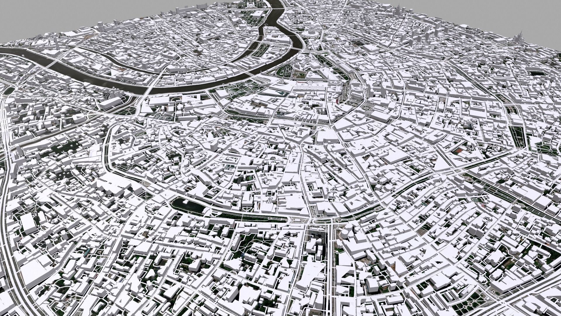 Cityscape Moscow The First Garden Ring Russia 3D model_9