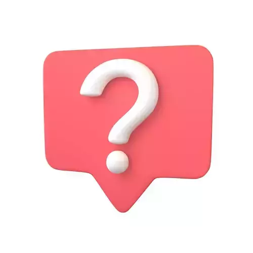 Question Mark Speech bubble V3 004 Low-poly 3D model