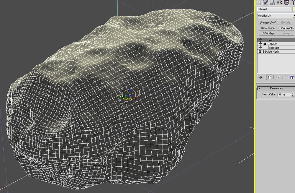 Asteroid mental ray Low-poly 3D model_2