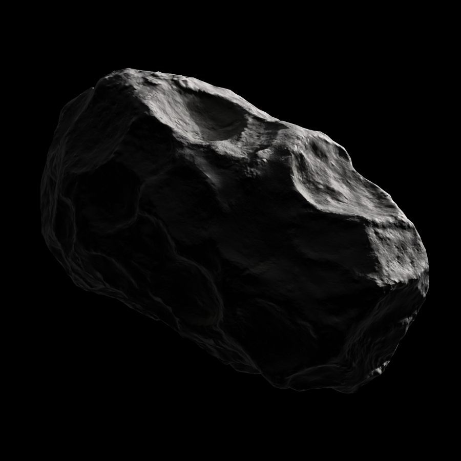Asteroid mental ray Low-poly 3D model_5
