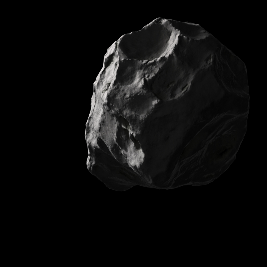 Asteroid mental ray Low-poly 3D model_4