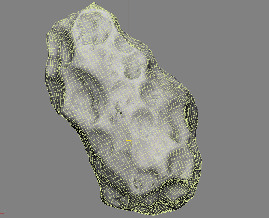 Asteroid mental ray Low-poly 3D model_6