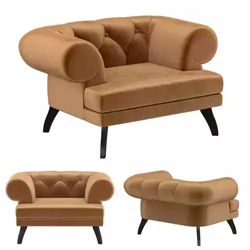 Armchair Chester V 3D model