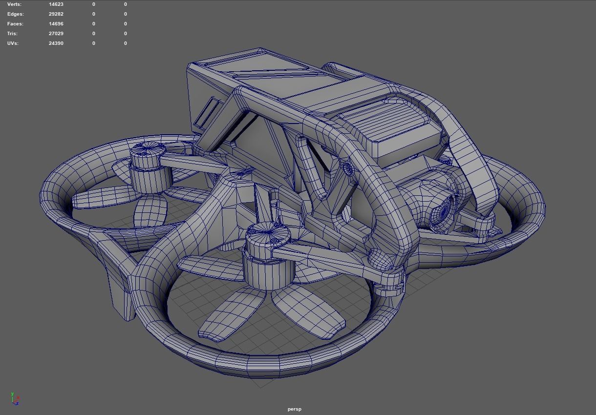 dji avata PBR game ready Low-poly 3D model_8