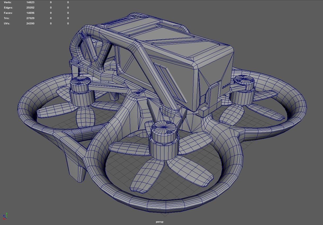 dji avata PBR game ready Low-poly 3D model_9