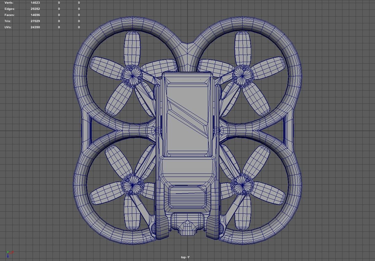dji avata PBR game ready Low-poly 3D model_10