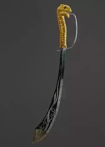  Scimitar with snake head 3D print model