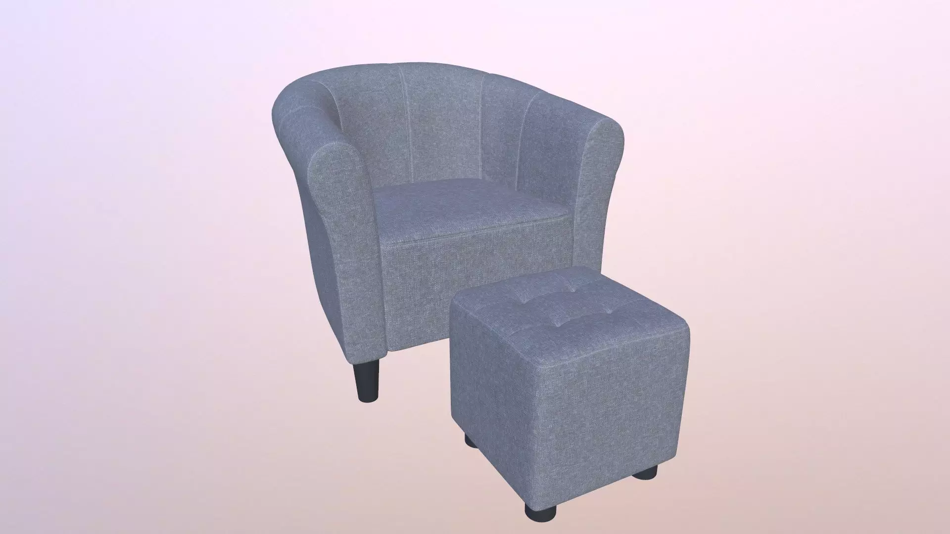 Sofa and Table 3D model_0