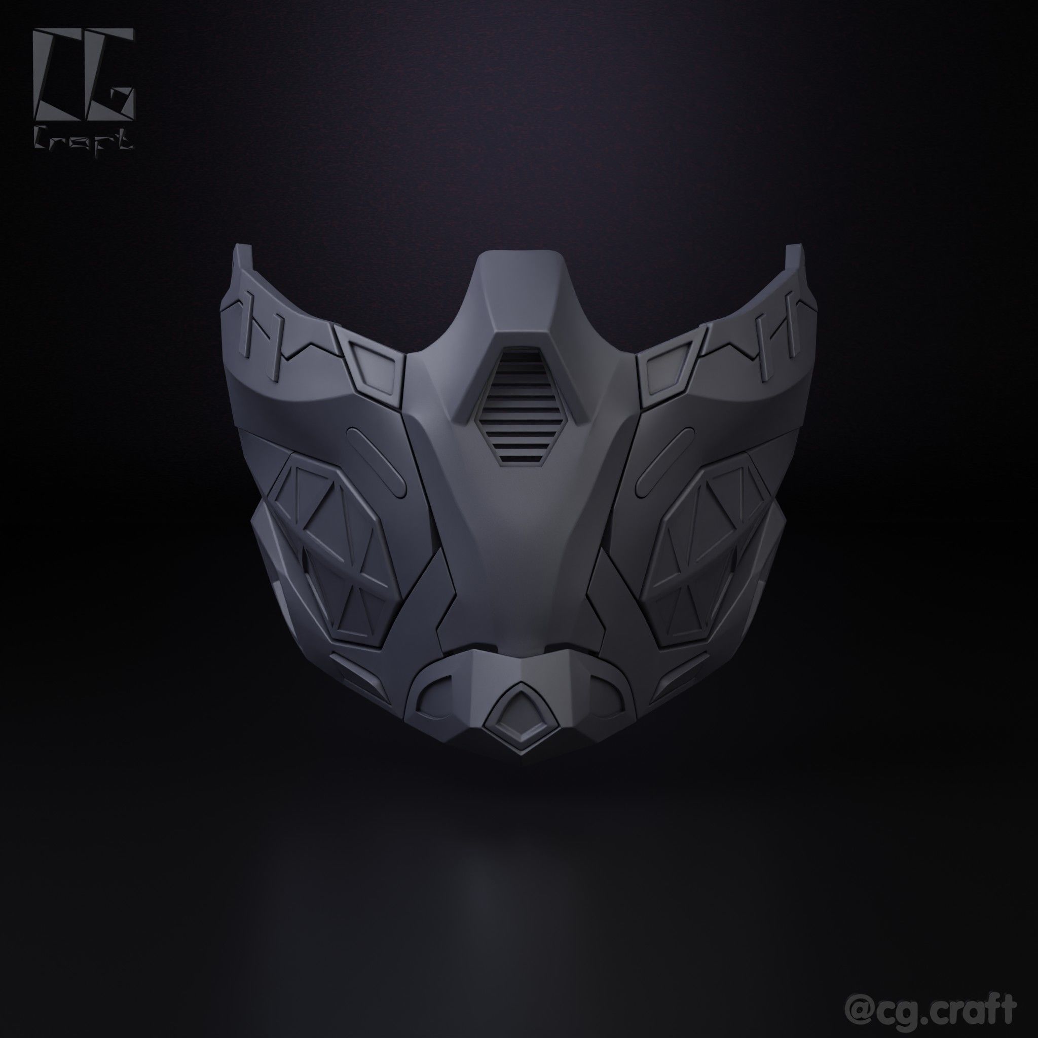 Cyber mask 3D print model_1