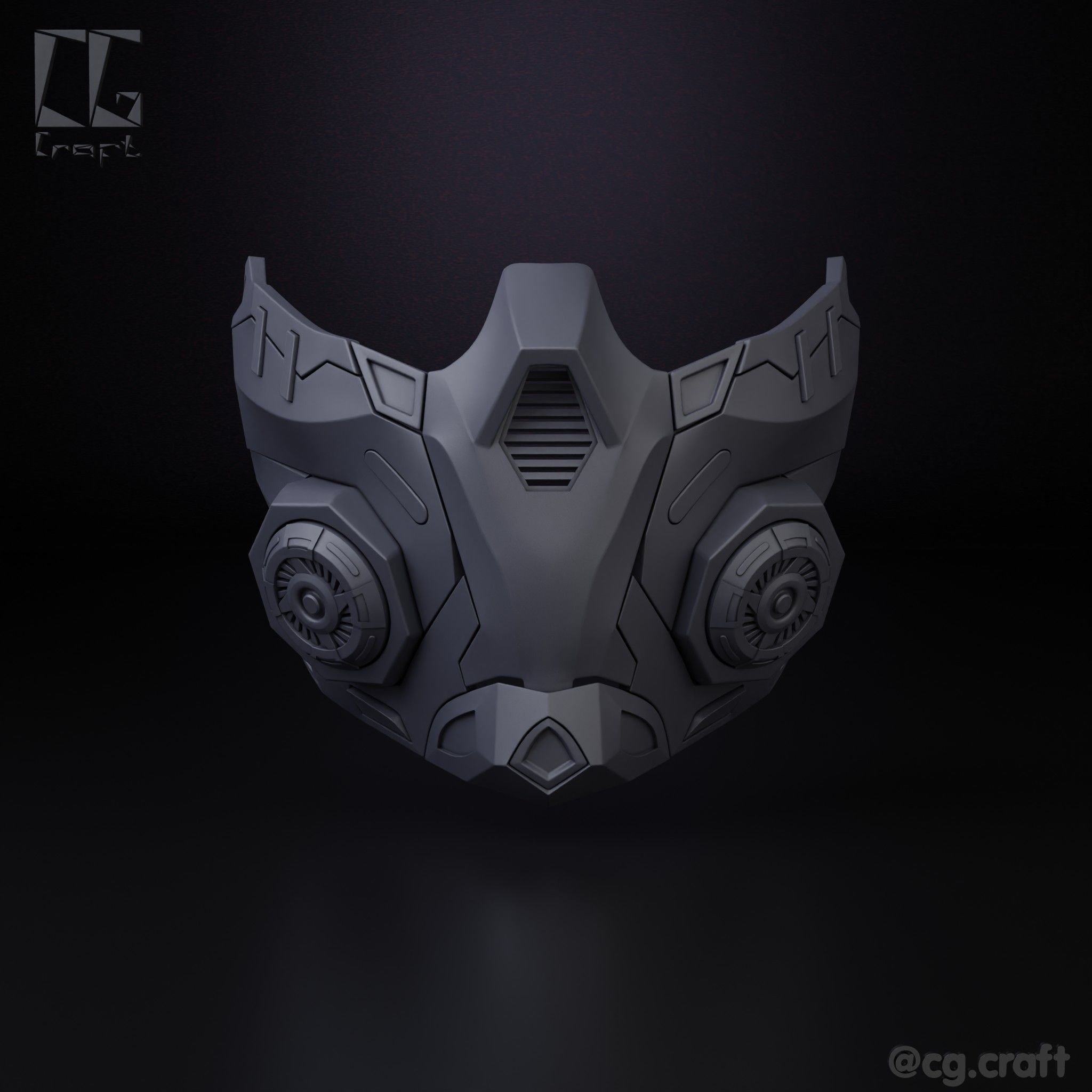 Cyber mask 3D print model_3