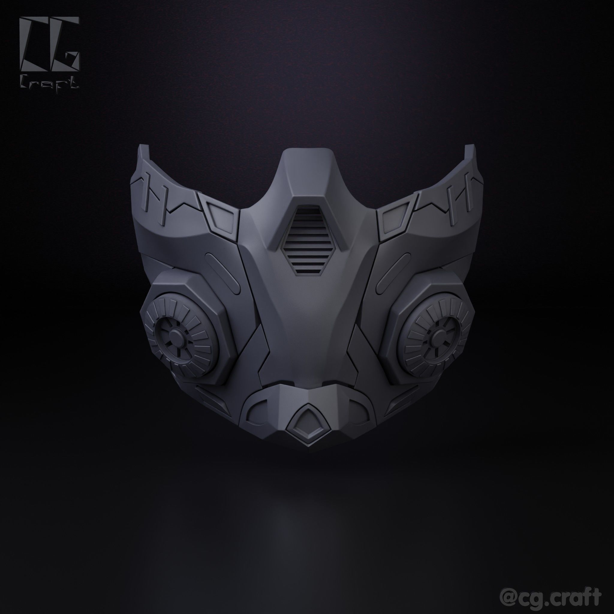 Cyber mask 3D print model_2