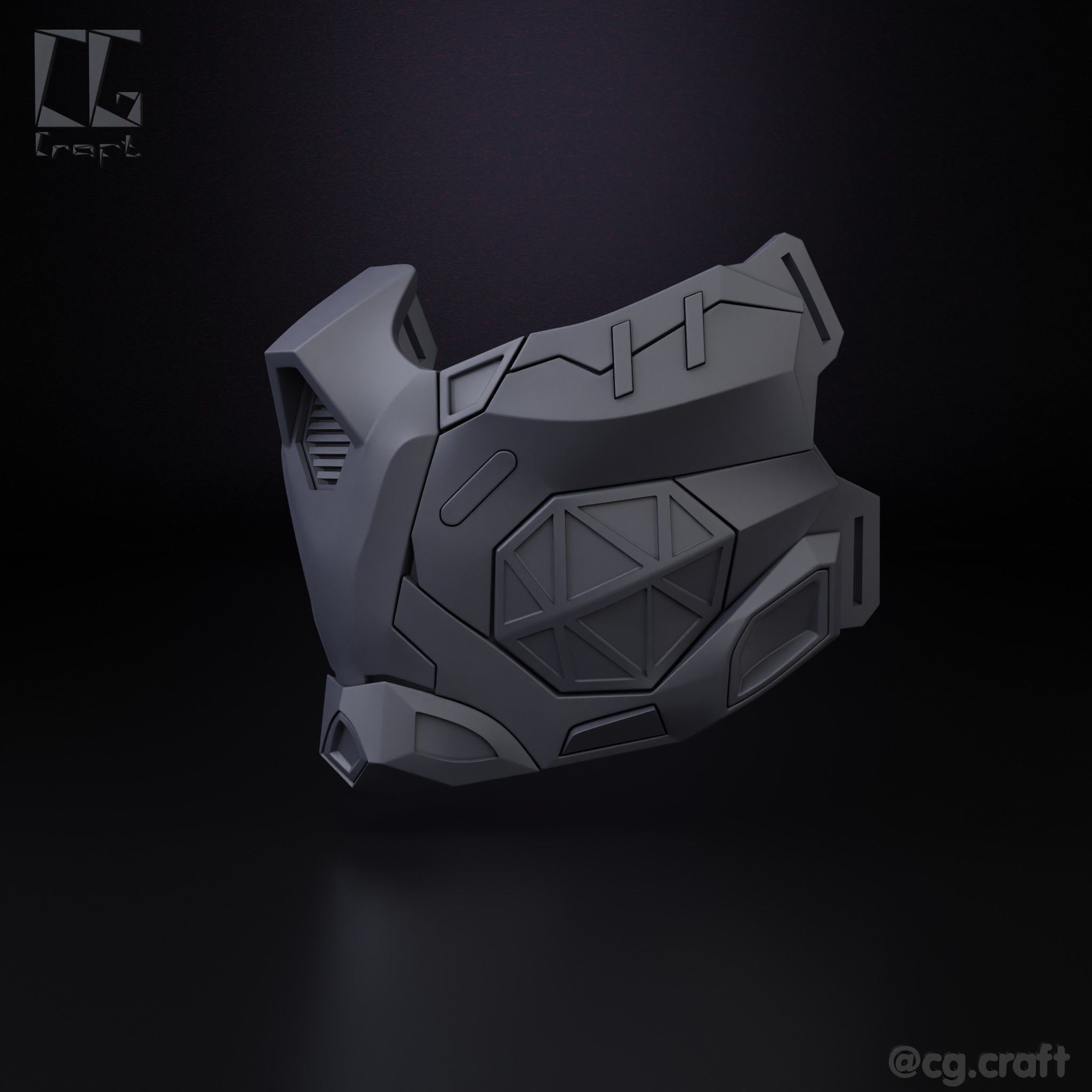 Cyber mask 3D print model_5