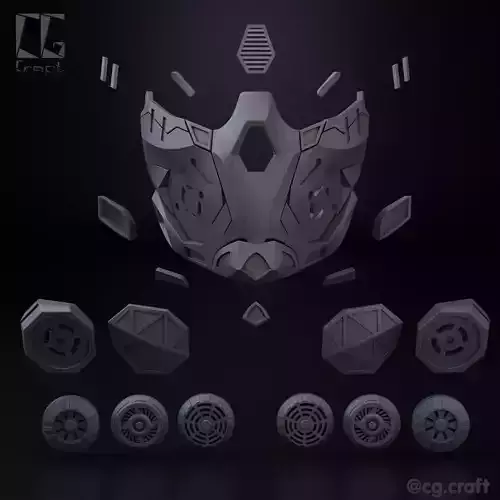 Cyber mask 3D print model