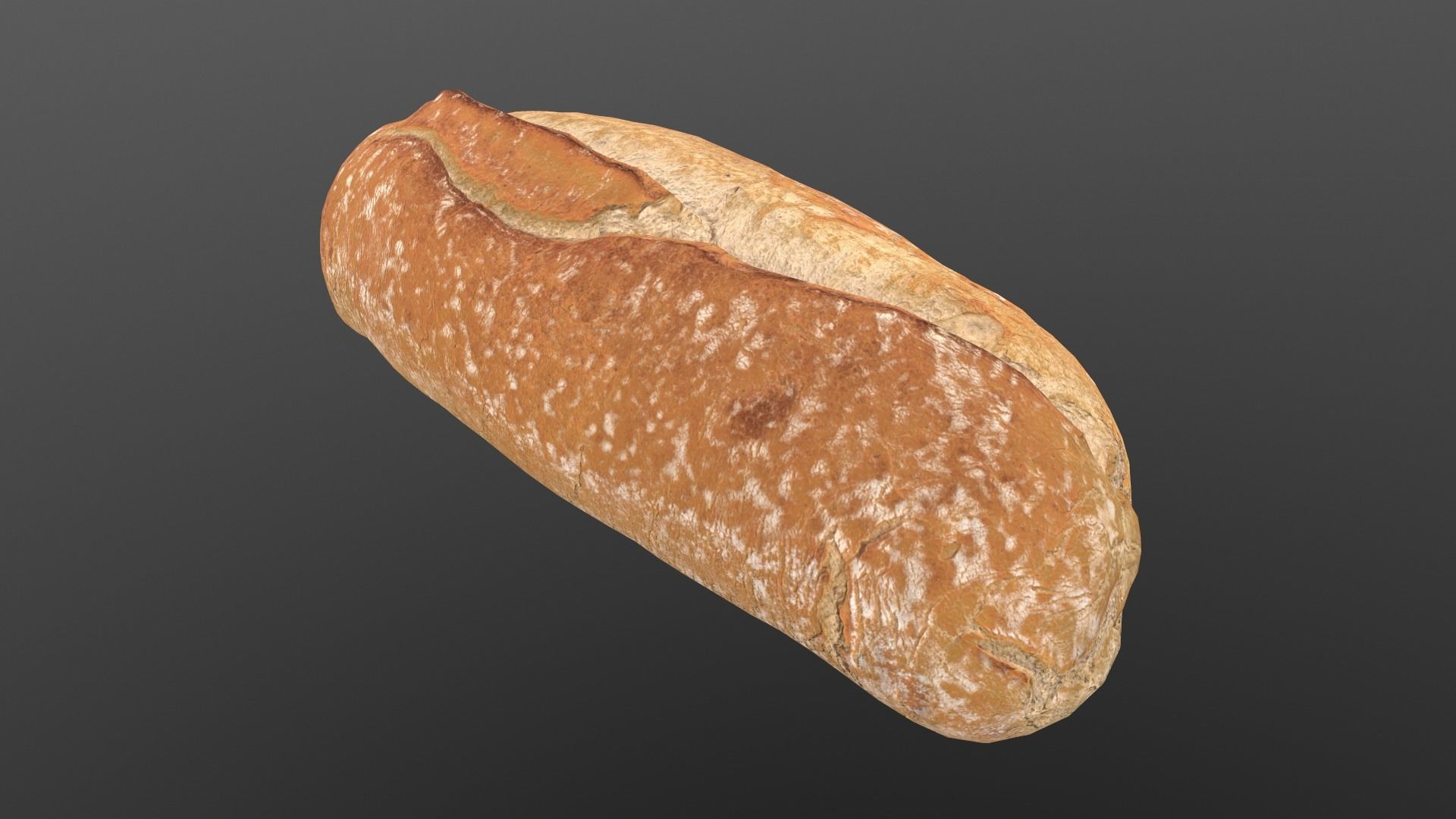 Bread Roll AR VR PBR Lowpoly with game ready 3d Model Low-poly 3D model_8
