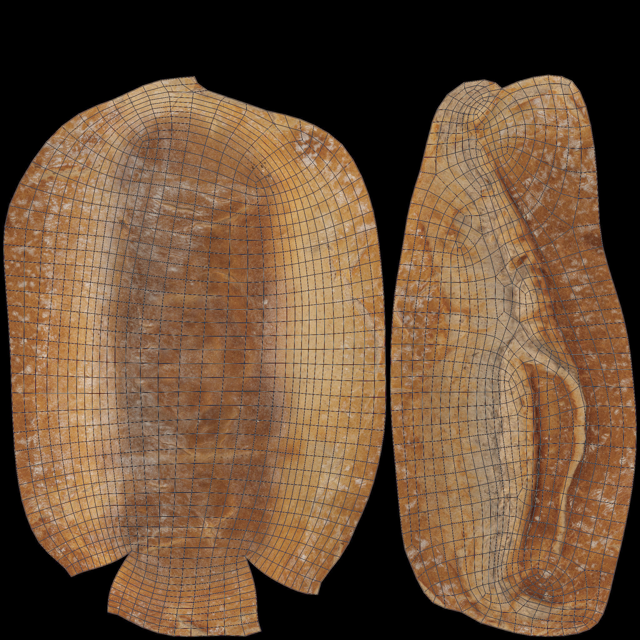 Bread Roll AR VR PBR Lowpoly with game ready 3d Model Low-poly 3D model_16