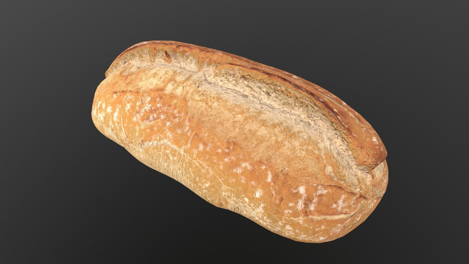 Bread Roll AR VR PBR Lowpoly with game ready 3d Model Low-poly 3D model_3