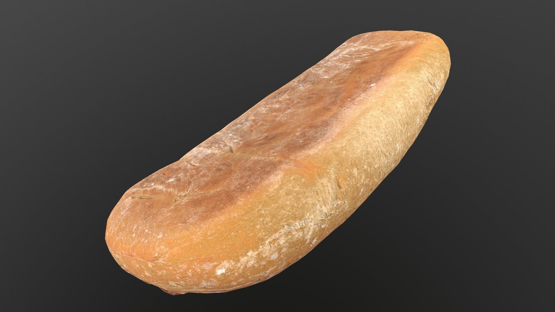 Bread Roll AR VR PBR Lowpoly with game ready 3d Model Low-poly 3D model_13