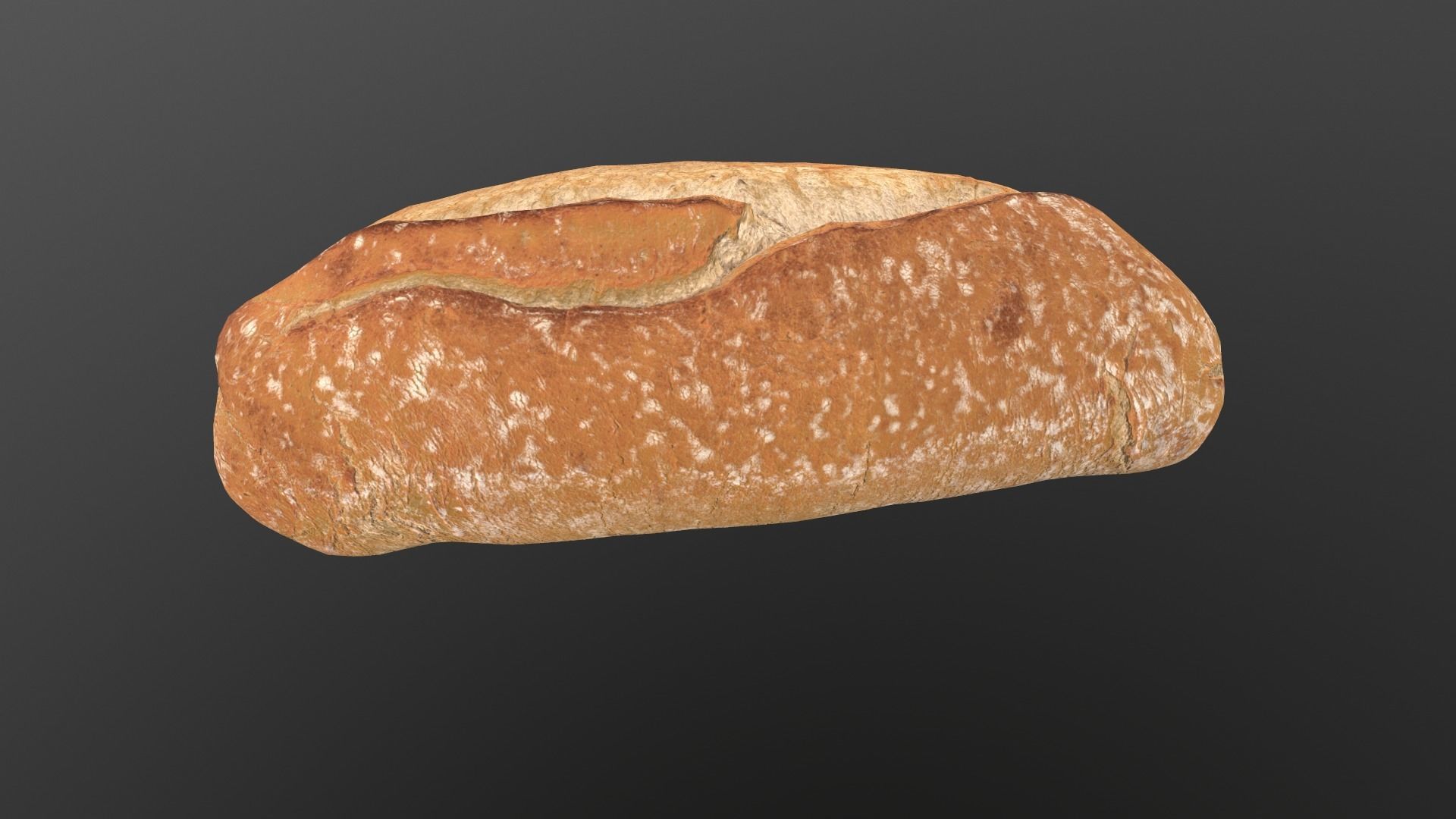 Bread Roll AR VR PBR Lowpoly with game ready 3d Model Low-poly 3D model_7