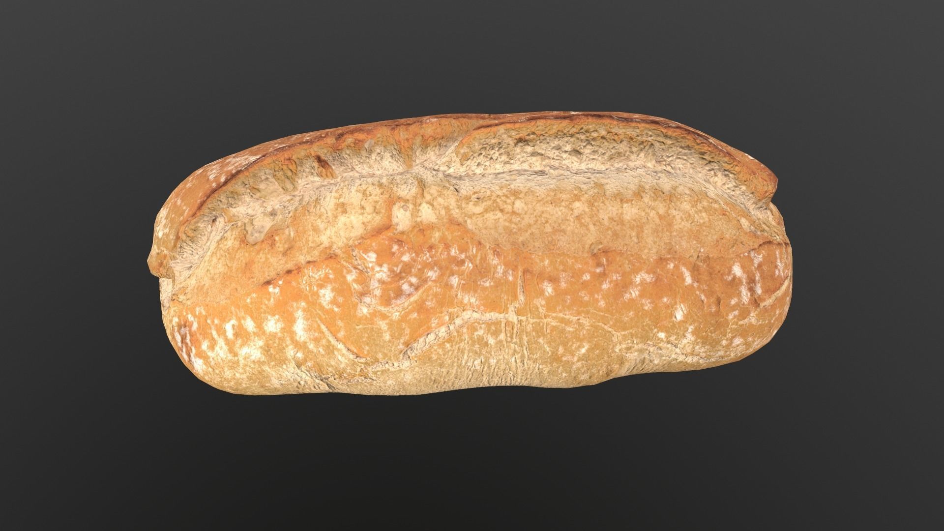 Bread Roll AR VR PBR Lowpoly with game ready 3d Model Low-poly 3D model_2