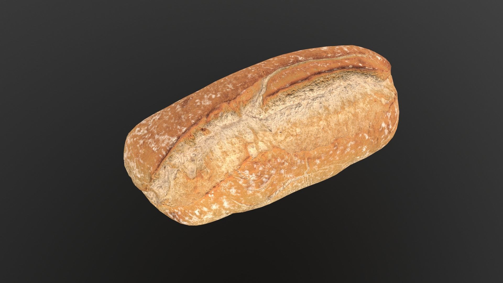 Bread Roll AR VR PBR Lowpoly with game ready 3d Model Low-poly 3D model_11