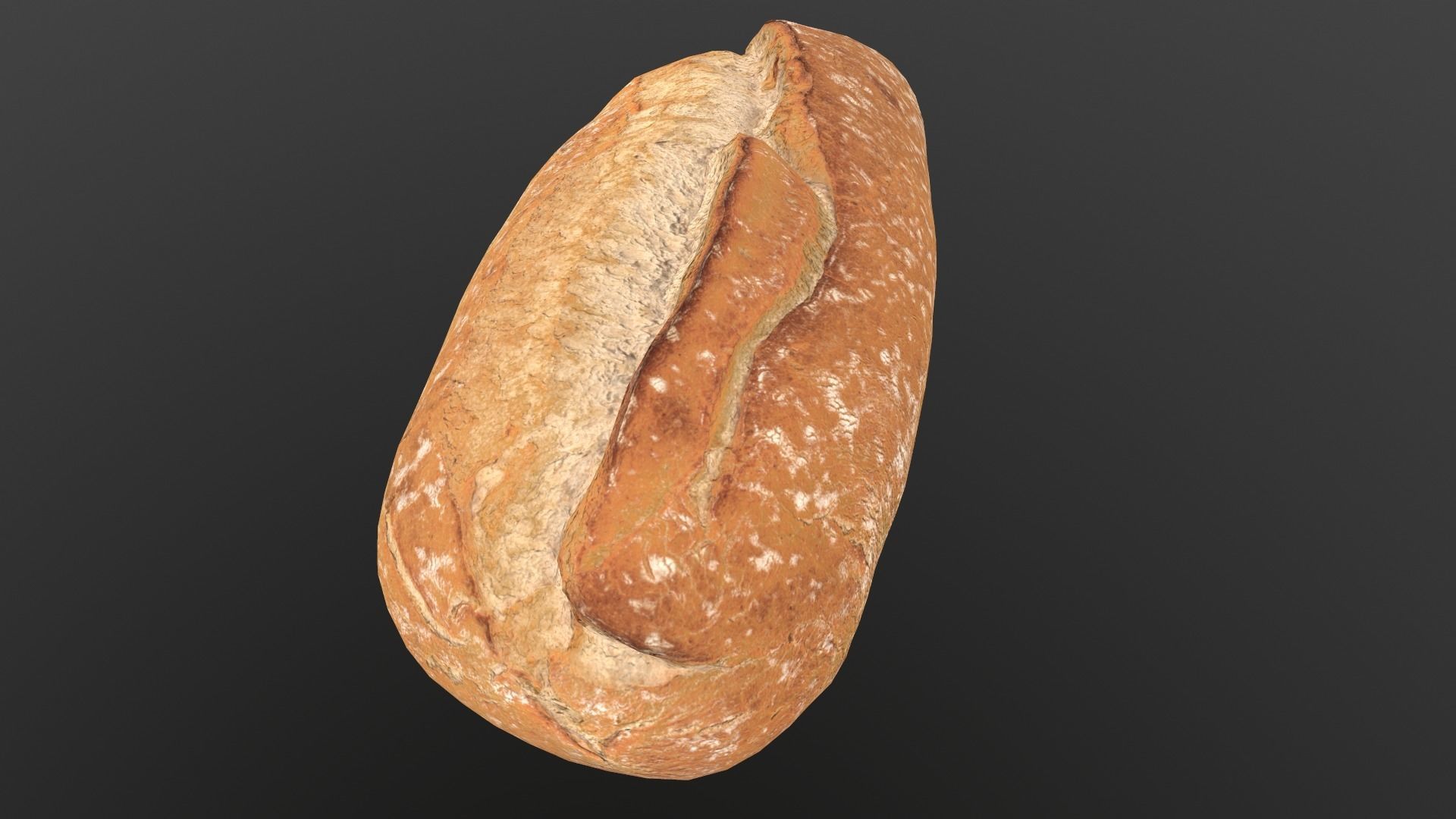 Bread Roll AR VR PBR Lowpoly with game ready 3d Model Low-poly 3D model_5