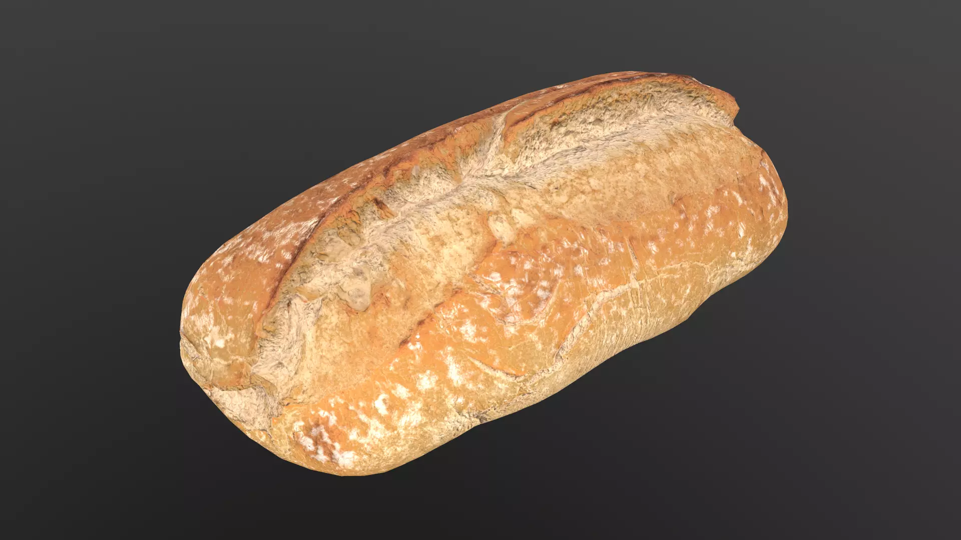Bread Roll AR VR PBR Lowpoly with game ready 3d Model Low-poly 3D model_0