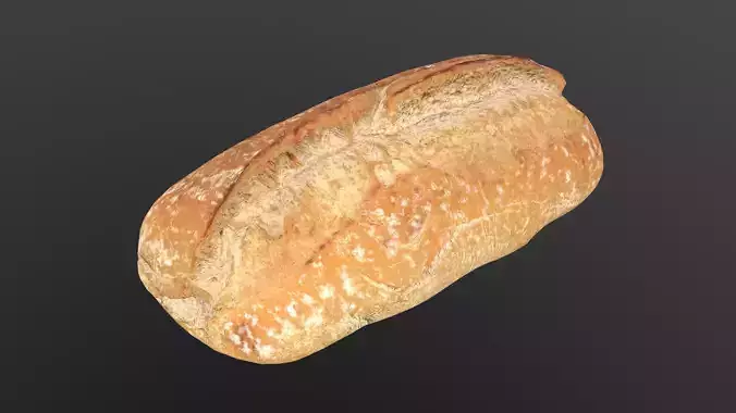 Bread Roll AR VR PBR  Lowpoly with game ready 3d Model Low-poly 3D model