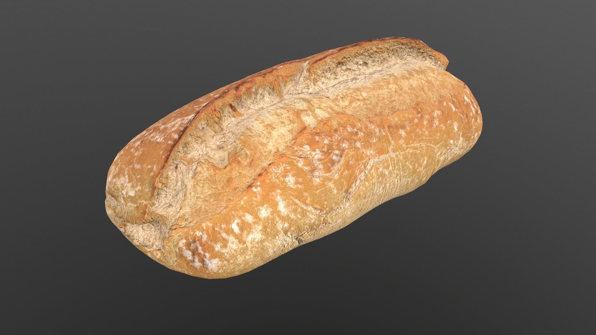 Bread Roll AR VR PBR Lowpoly with game ready 3d Model Low-poly 3D model_10