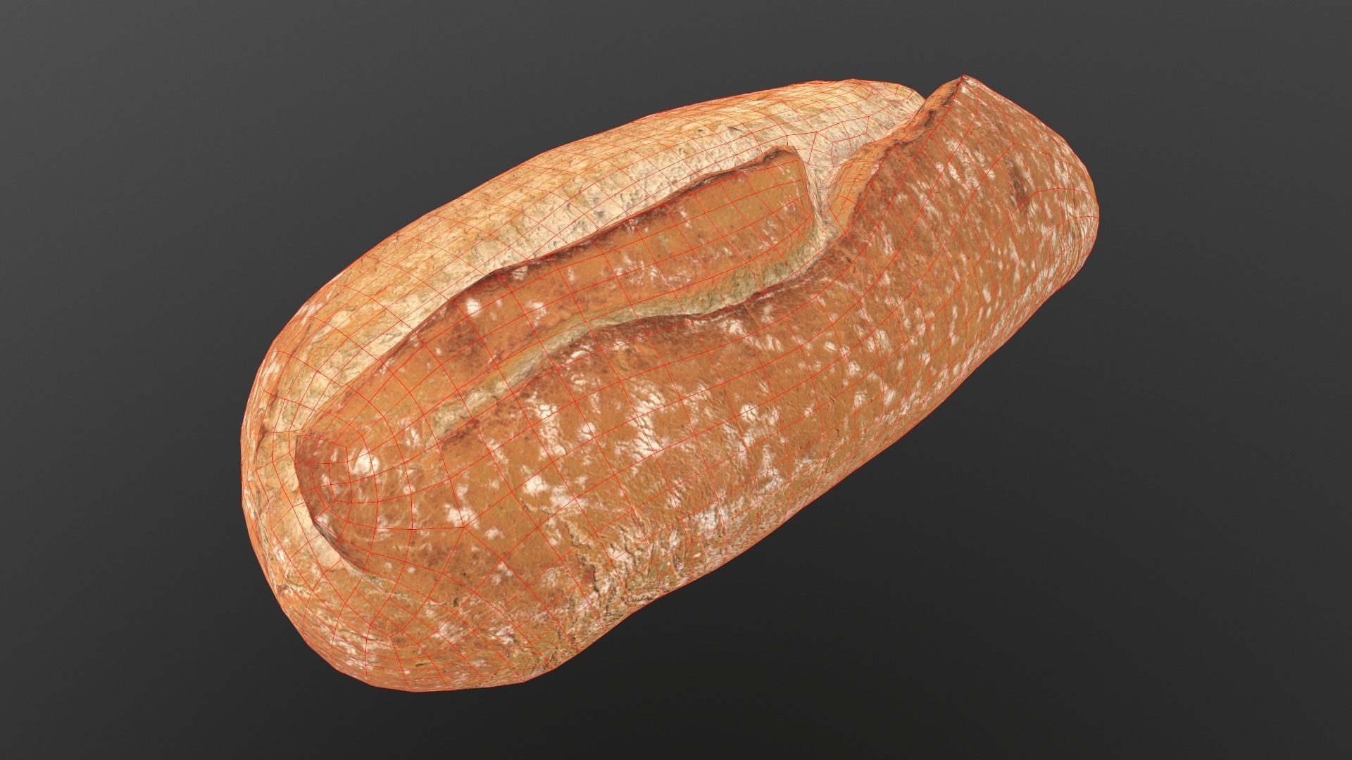 Bread Roll AR VR PBR Lowpoly with game ready 3d Model Low-poly 3D model_15