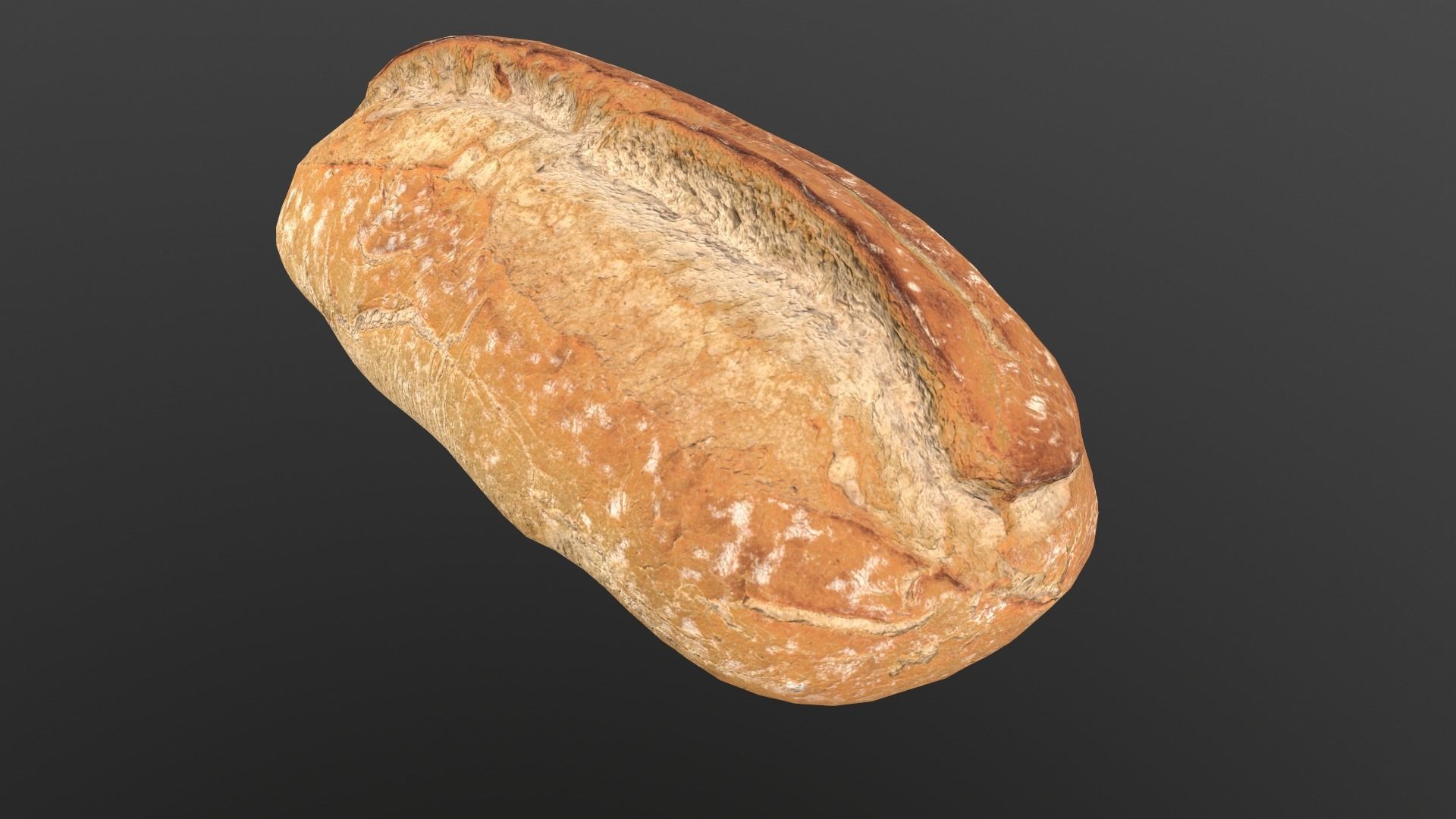 Bread Roll AR VR PBR Lowpoly with game ready 3d Model Low-poly 3D model_4