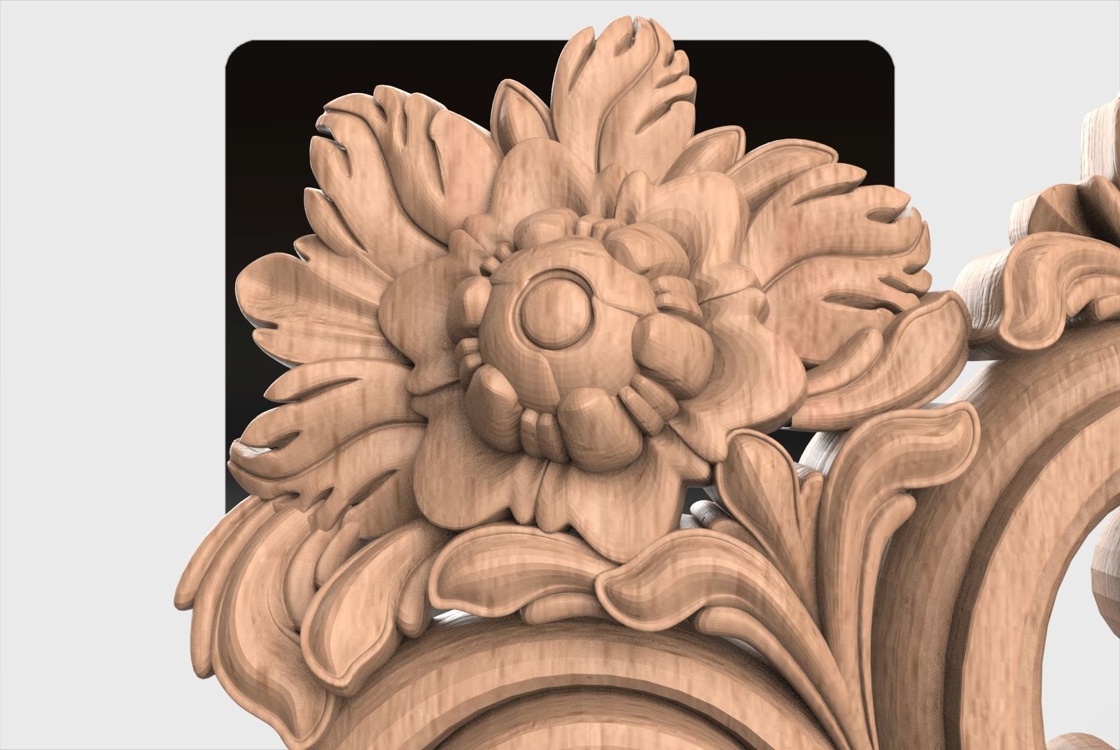 Carved decor for cnc 37 3D model_7