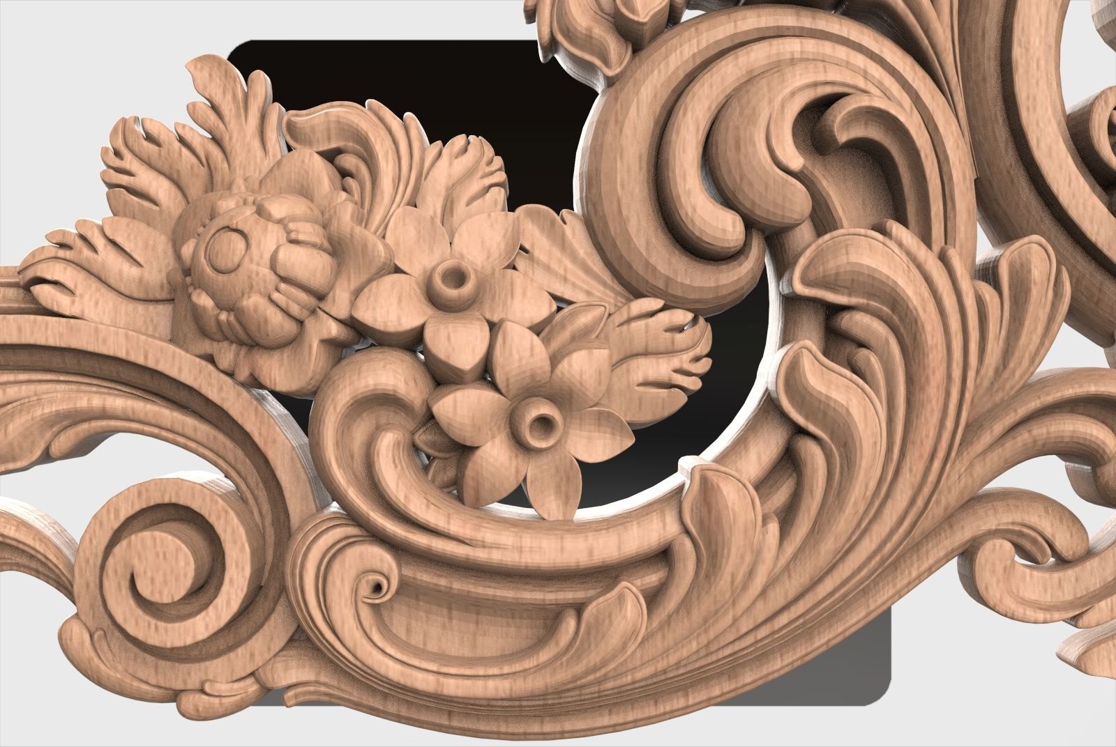 Carved decor for cnc 37 3D model_9