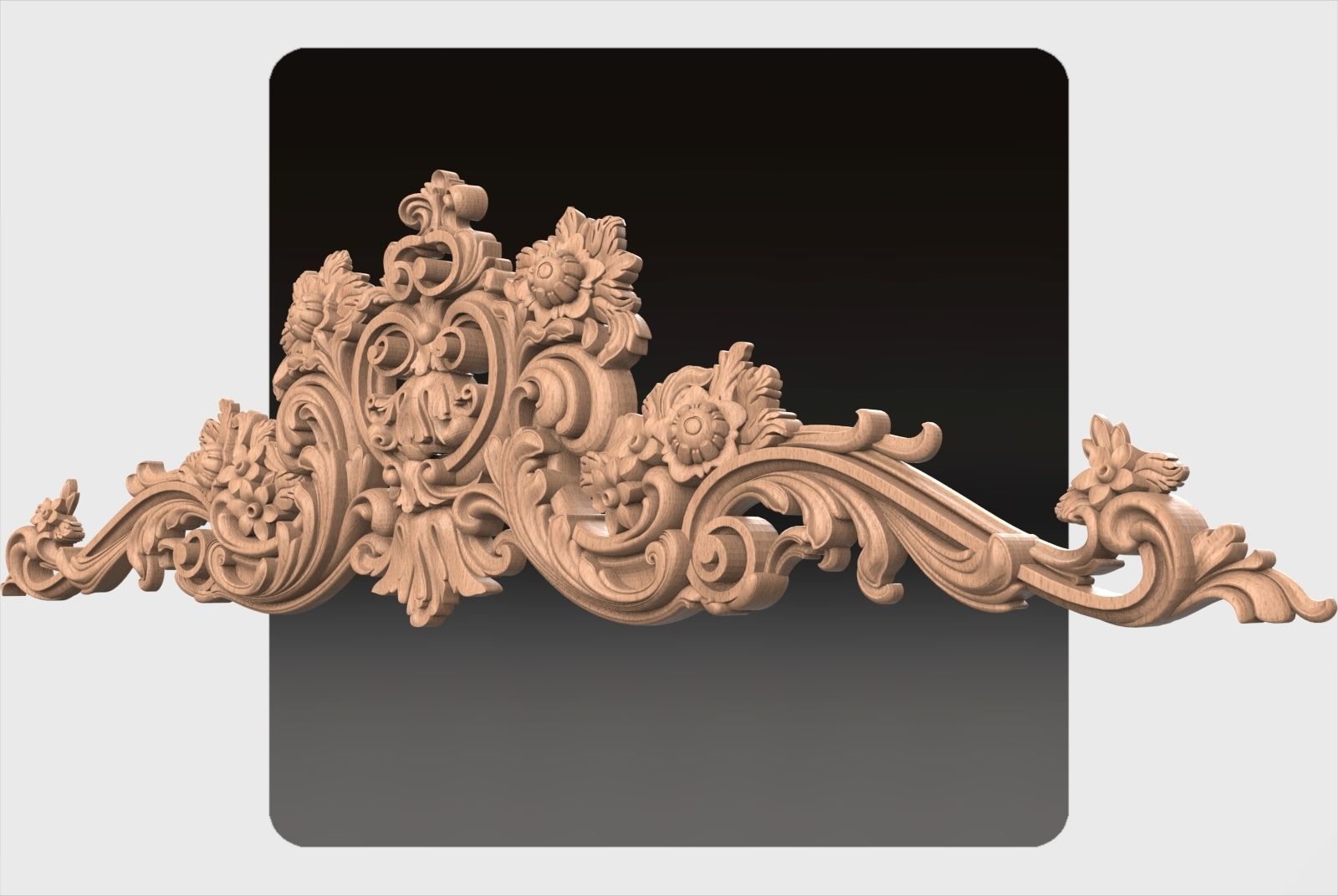 Carved decor for cnc 37 3D model_3