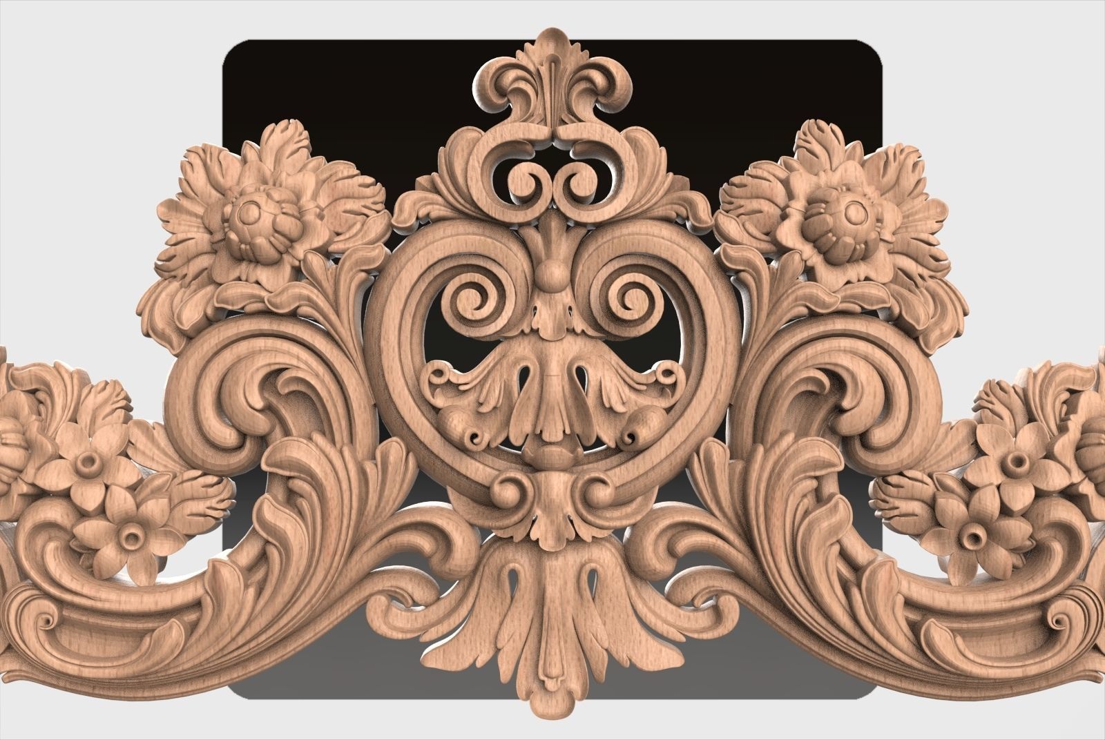 Carved decor for cnc 37 3D model_6