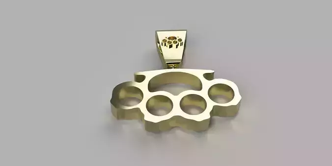 knuckle Duster Pendant  3D print model