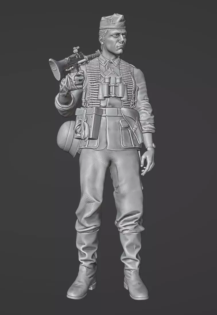 ww2 ger MG 34 gunner stand 1-35  3D print model_0