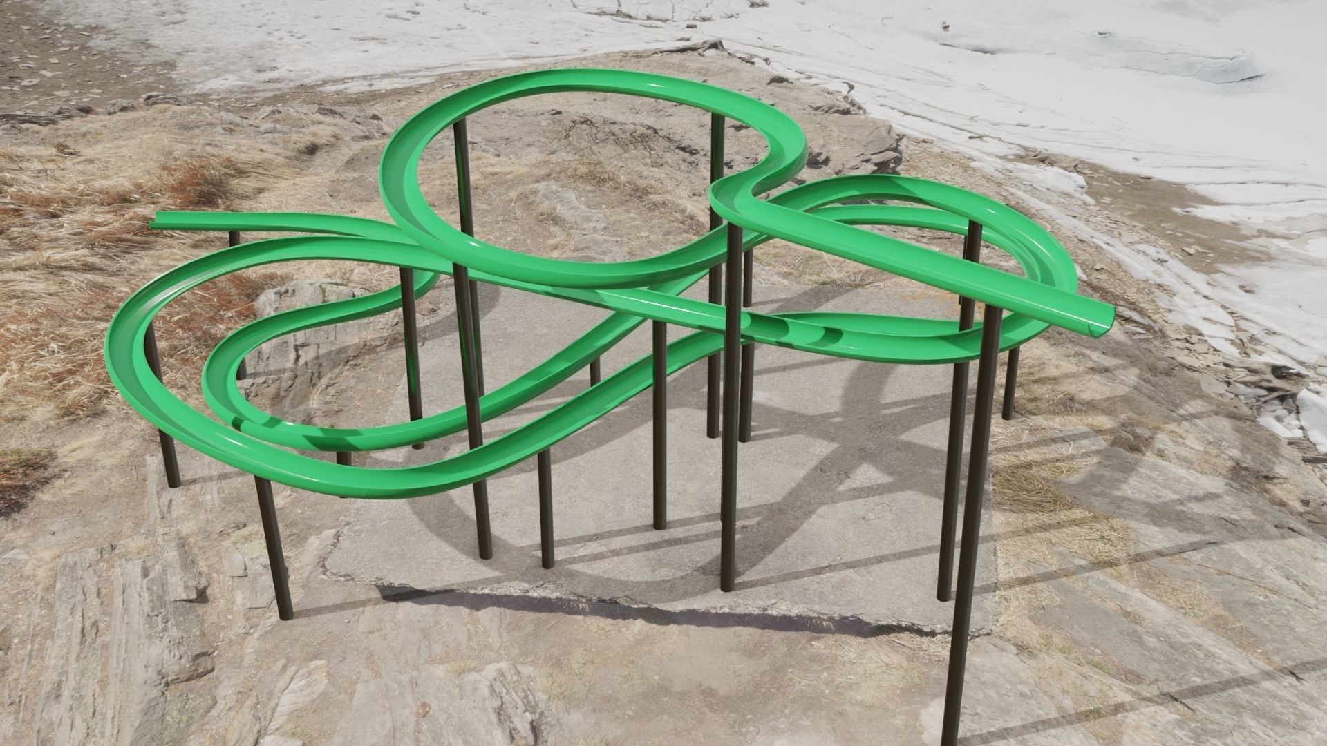 Water Slide Low-poly 3D model_8