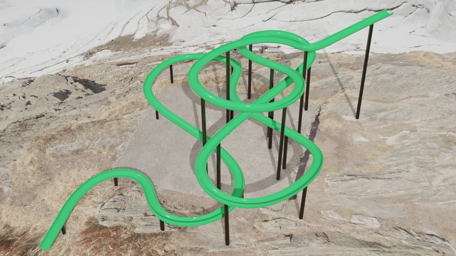 Water Slide Low-poly 3D model_12