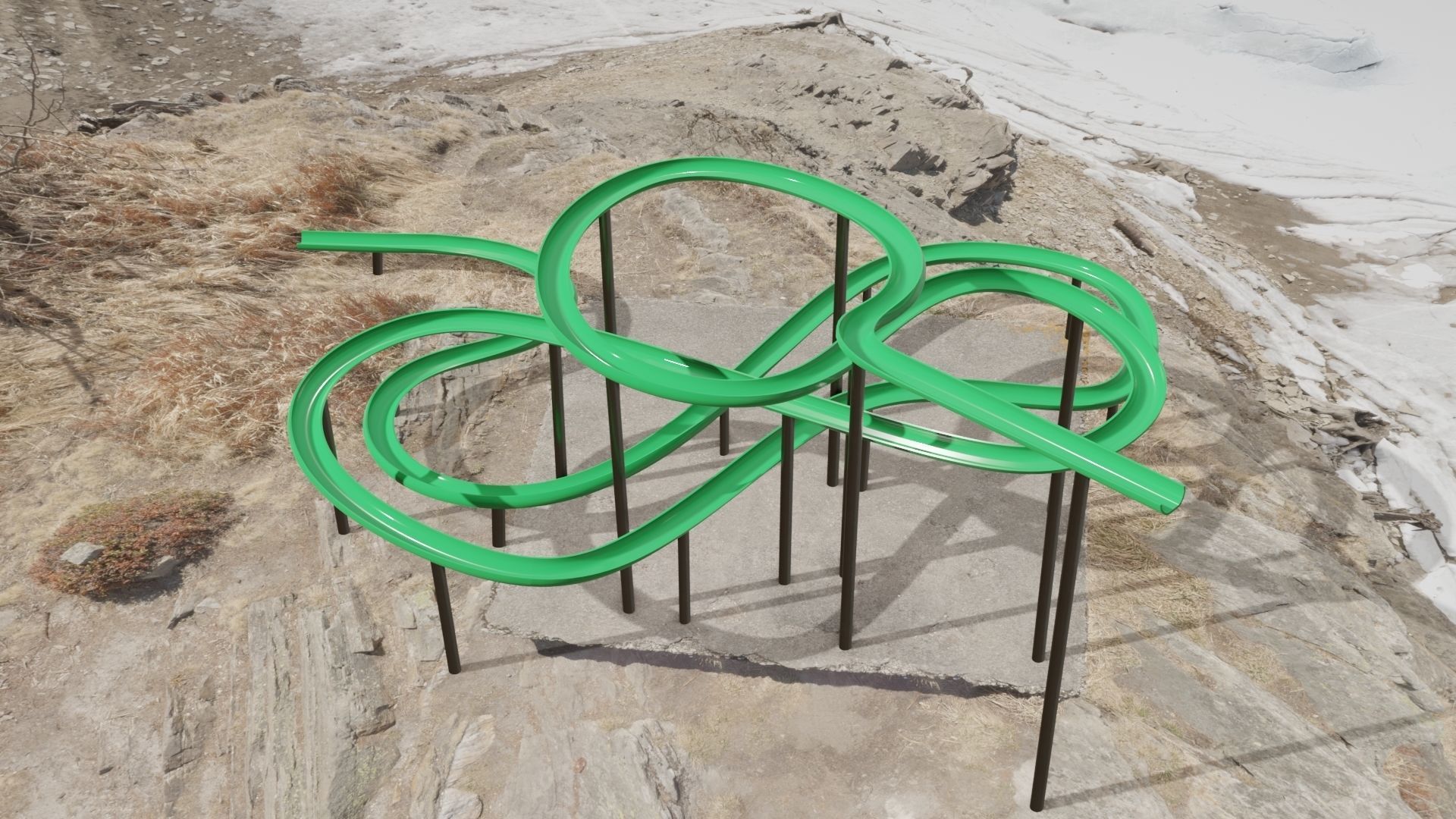 Water Slide Low-poly 3D model_13