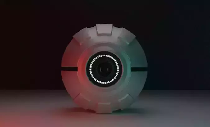 futuristic sphere drone 